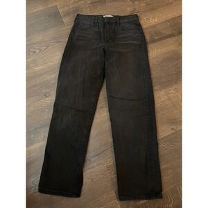 Social Standard by Sanctuary Slim‎ Straight Black Wash Denim Jeans 4/27
